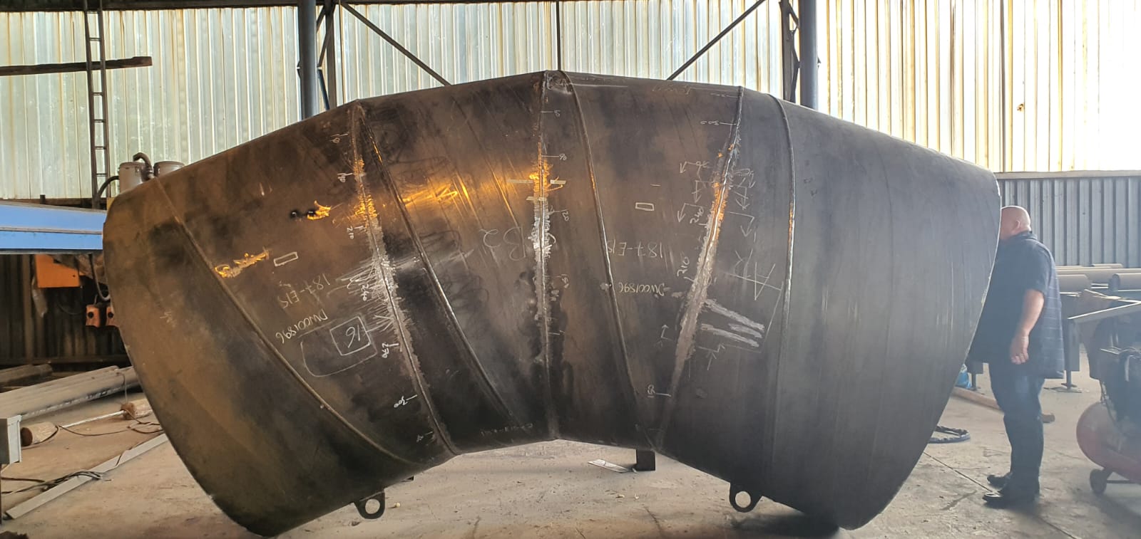 Fabricated spiral weld